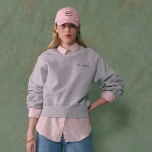 Maison Labiche “Not a Cliché” Crewneck Organic Cotton Sweatshirt Size‎ XS